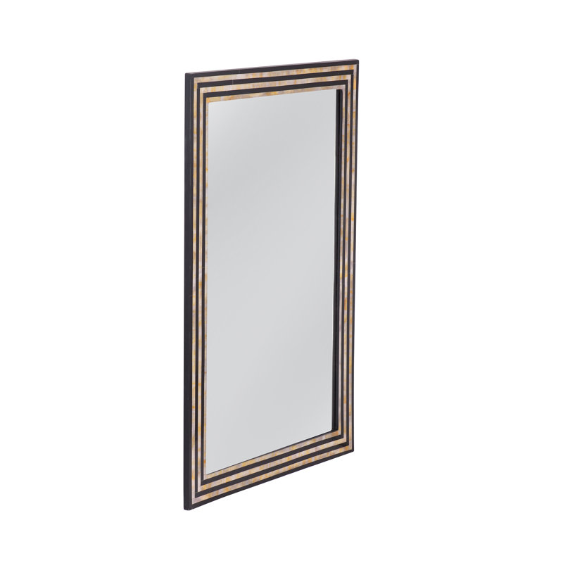 Miroir mural Johneice - noir et crème