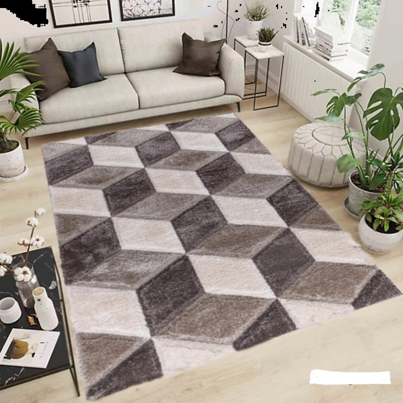 Modern Large Shaggy Rug Hallway Living Room Area Rug Bedroom Carpet Mat, Rectangle 160 x 230 cm
