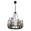 Lustre circulaire 6 lumières noir