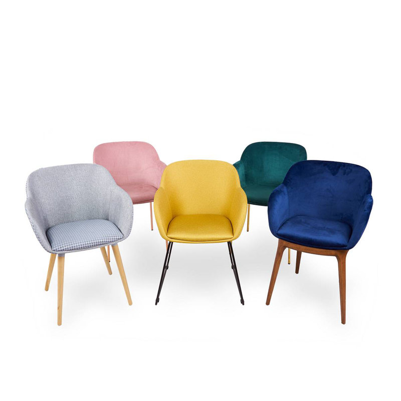 Andersonburg 43cm H Fabric Upholstered Armchair, Blue, Gold