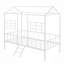 Structure de lit en métal pour lit simple avec support à lattes sans sommier-1830612203