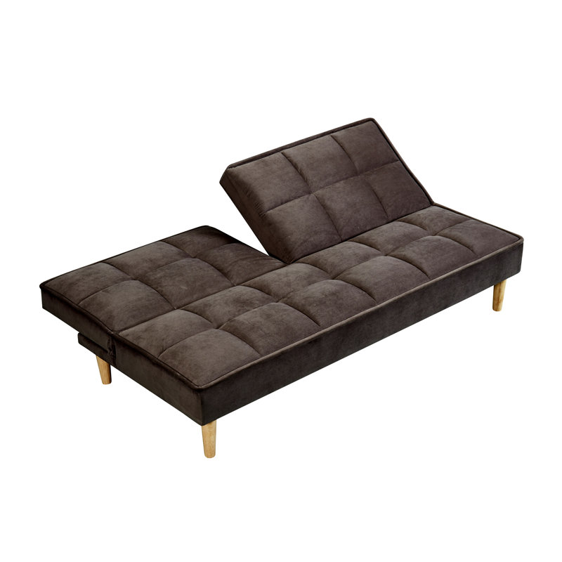 Moody 3 Seater Velvet Sleeper, Brown