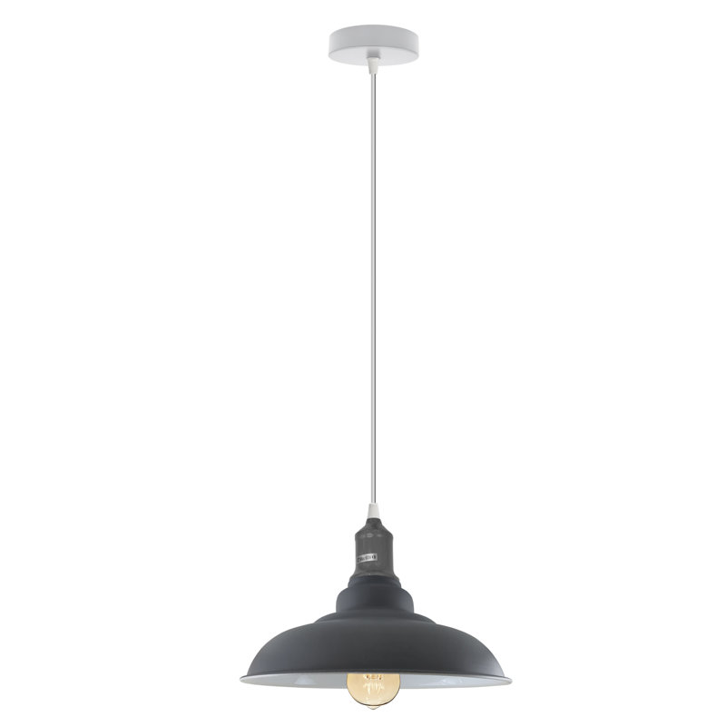 Emraan 1 - Light White Single Pendant, No, Grey