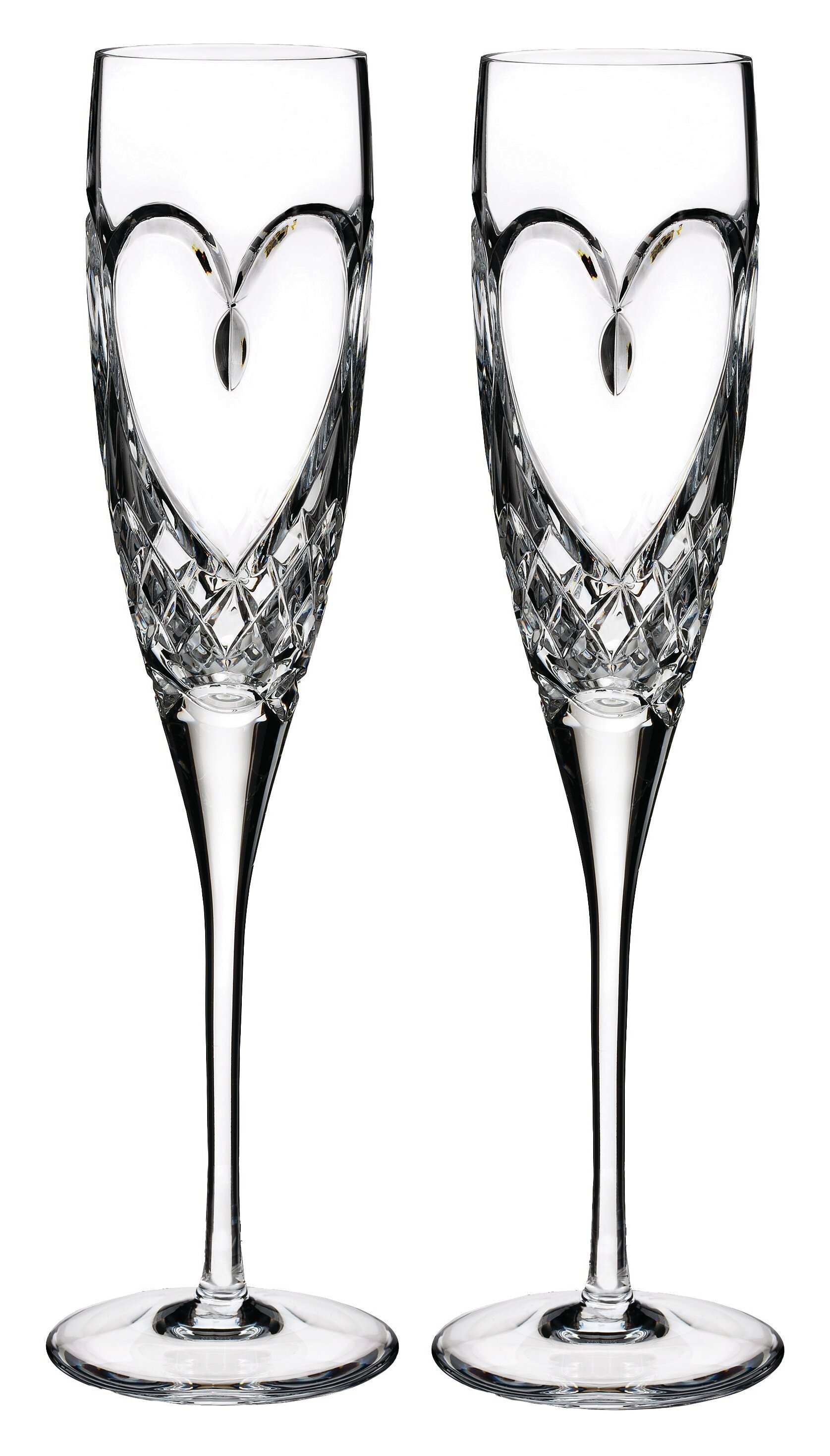 Set of 10 Classic Flute Champagne Glasses (7 Ounce) - Toasting Sparkling  Wine / Wedding Flutes
