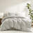 Tan 3 Piece King Duvet - Natural Linen, Cotton And Rayon, Skin , Sophisticated Look, All Season With Corner Ties Pcs , Linen Rayon Combination, Comfortable Safe, Timeless Stripe For Bedroom-118928759