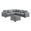 Ensemble modulaire en velours côtelé avec repose-pieds-1513595491