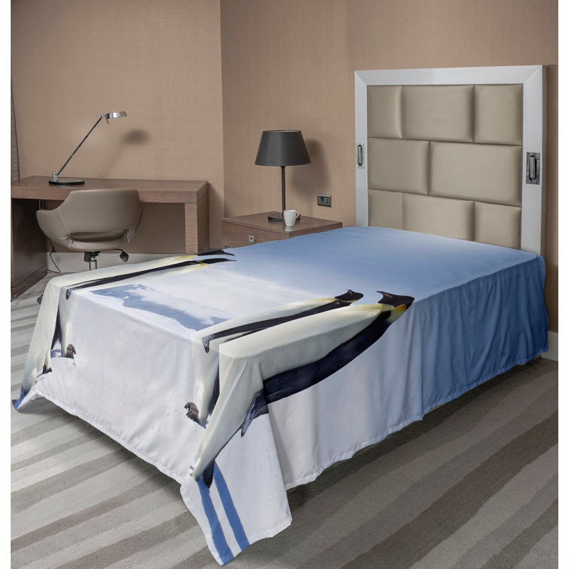 Pingouins Ambesonne, Drap plat pour lit simple TG