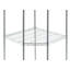 Étagère de coin en acier à 4 niveaux NSF TRINITY EcoStorage Chrome avec roues (l 27 po x P 18 po)