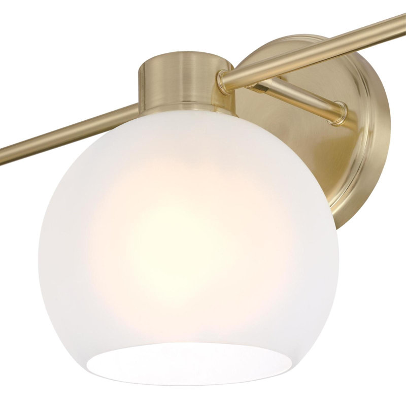 3 - Light Dimmable Vanity Light, Gold