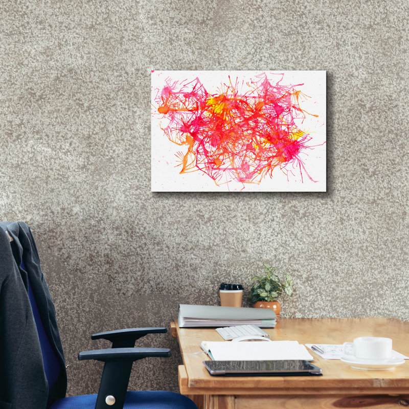 "Splatters 2" par Hello Angel, art mural sur toile, H 18 po x l 26 po x P 0,75 po