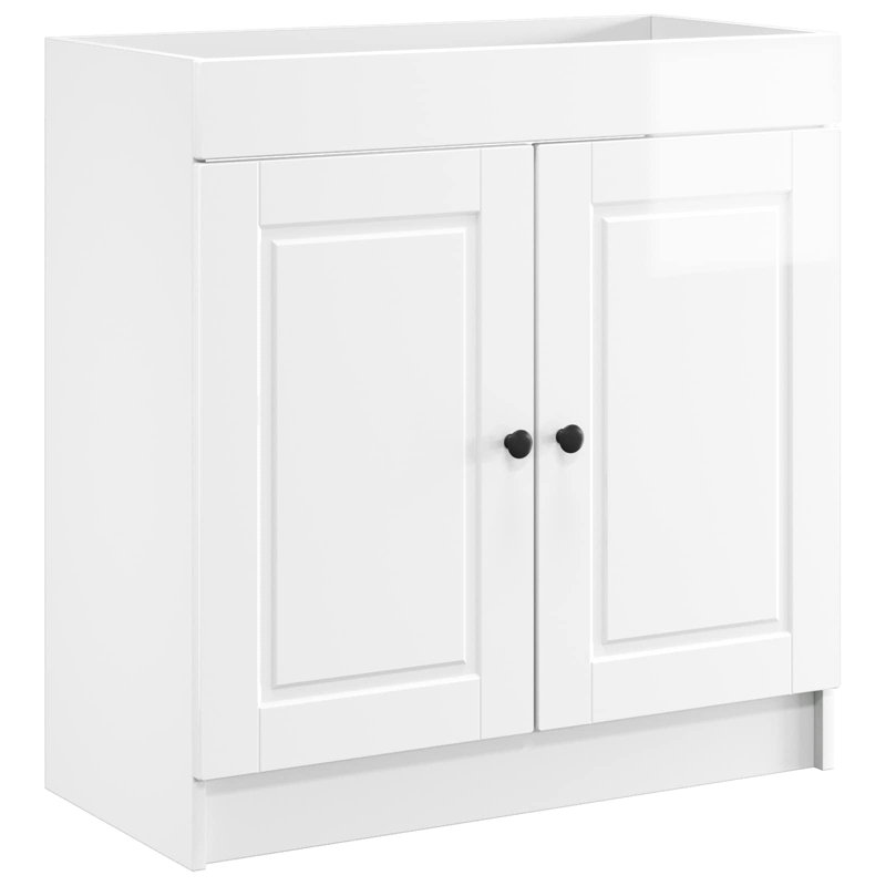 78.5 mm Single Double Bathroom Vanity Base, High Gloss White
