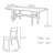 Solid wood ash unique dining table set-107205784