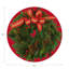 Christmas Wreath Vegan Leather Round Pebble Placemat-315684874