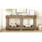62.9" Vintage Entryway Table - Fir Solid Wood With  Grain, 6 Reinforced Legs & 4.5" Thick Desktop, Metal Rivet Decor & Plank Under-Shelf, Console Table For Hallway, Living Room-1945440941
