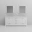 Meuble-lavabo double blanc 80 po X P 22 po D et 30 po Miroirs-117984883