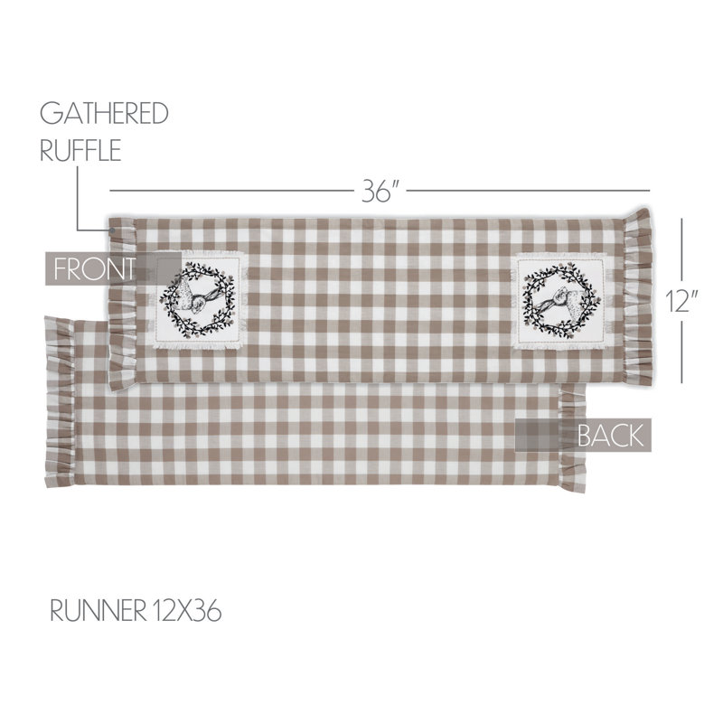 Tapis de loup à carreaux Annie Buffalo, 36" L x 12" W