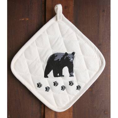 White Bear Hands Oven Mitts, set of 2