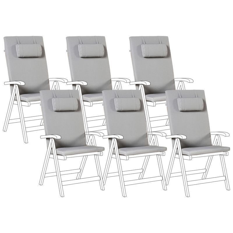Set of Back/Seat Cushions JAVA/AMANTEA PREMIUM 50 x 70 cm, Light Grey, 6