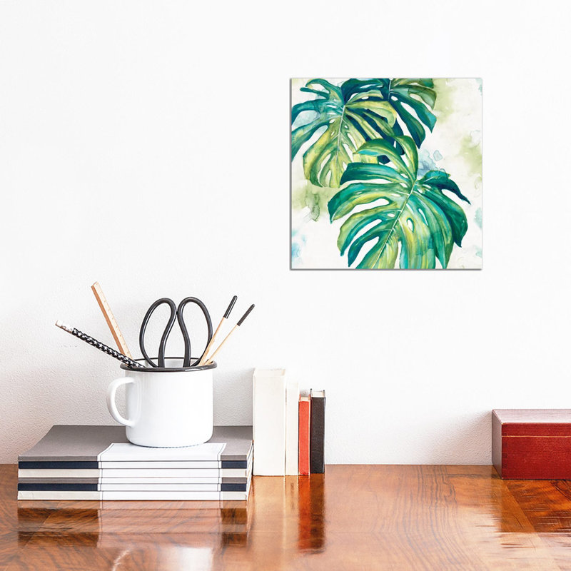 Summer Botanics I by Eva Watts - Wrapped Canvas Painting, 30.48 cm H x 30.48 cm W