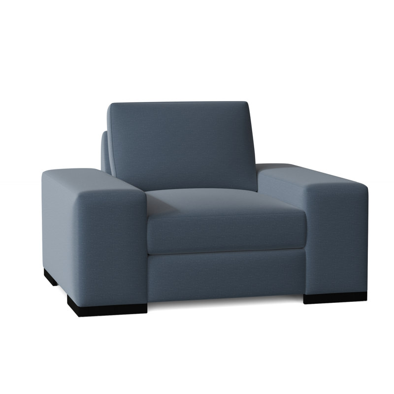 Fauteuil club Harrison, Lapis Lena, Noir, Plumes / duvet