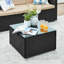 Garden Furniture Set, PE Rattan Patio Furniture Set, Outdoor Corner Sofa Couch, Handwoven Rattan Patio Conversation Set, With Cushions And Glass Table-1956882169-1956882170