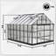 Serre d'extérieur en polycarbonate en aluminium avec ventilation et gouttière de pluie, serre pour l'extérieur, cour arrière, jardin-105760808