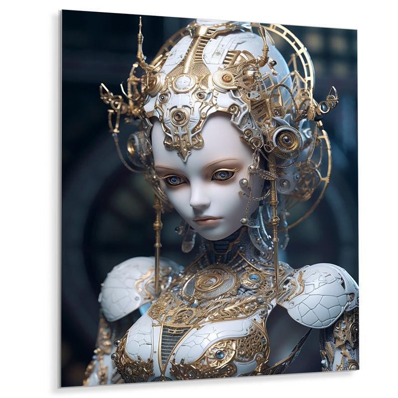 " Female Robotic Opponent III ", 40" H x 30" W x 1" D
