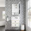 Pharmacie pour salle de bain l 24 po x H 36 po, miroir biseauté, ouverture à droite, intérieur spacieux, armoire en bois d'ingénierie blanc, rebords de miroir, ouvert, bois, reflet transparent,