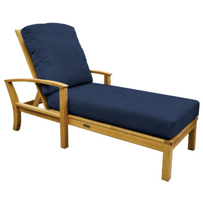 St. Lucia Outdoor Teak Chaise Lounge