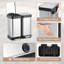 Poubelle à deux compartiments, poubelle de cuisine en acier inoxydable avec poubelles et bacs de recyclage-122912338