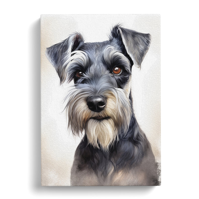 Schnauzer Informel No.3 - Wrapped Canvas, 50cm H x 35cm W x 3cm D
