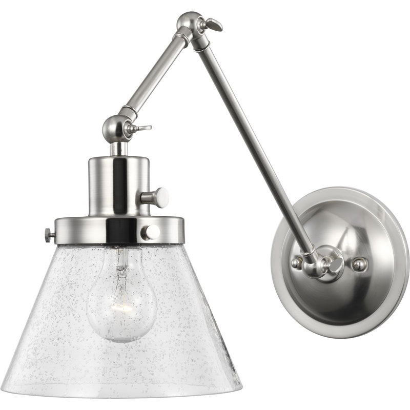 Oakpark Steel Swing Arm Sconce, Brushed Nickel