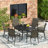 4-Person Aluminum Round Patio Dining Table-114986183-107190699