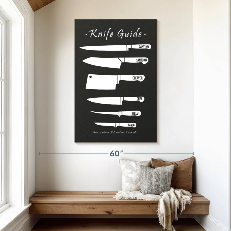 Senne Butchery Knives, 48" H x 32" W