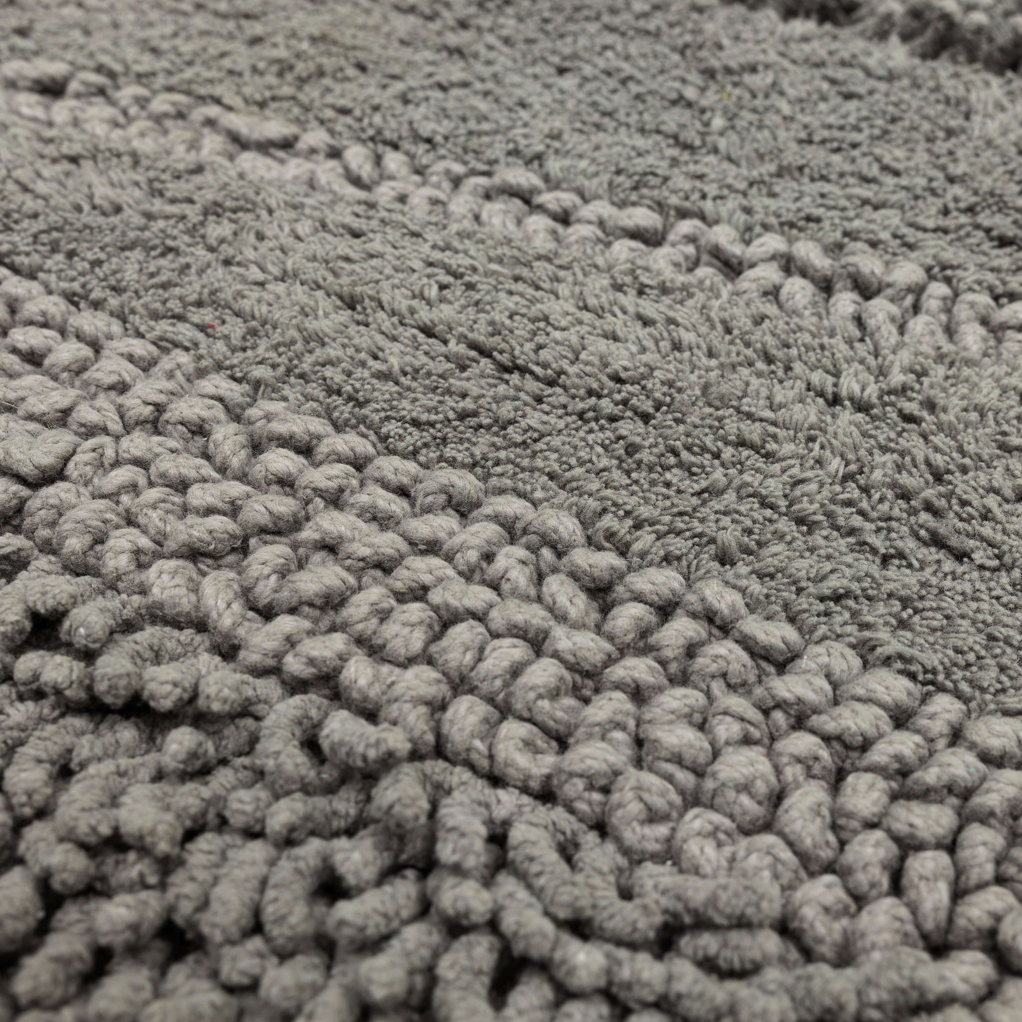 Laverne Solid Cotton Bath Rug, Cool Gray, 27" W x 45" L