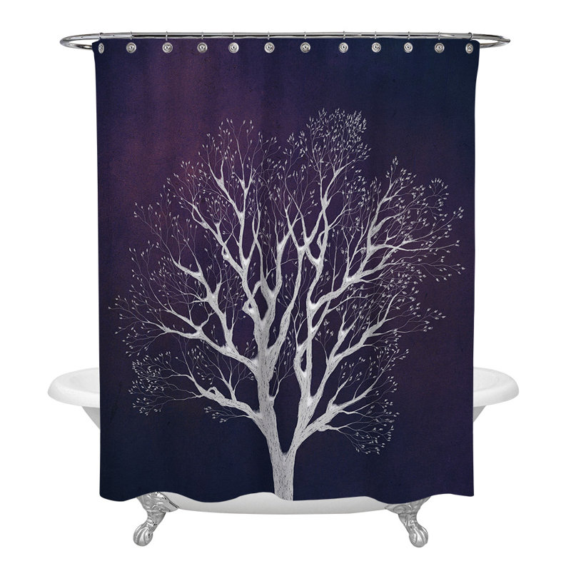 Rideau de douche simple de la ville, H 93 po x l 70 po, Mauve