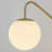 1-Light Opal Globle Glass Armed Wall Sconce