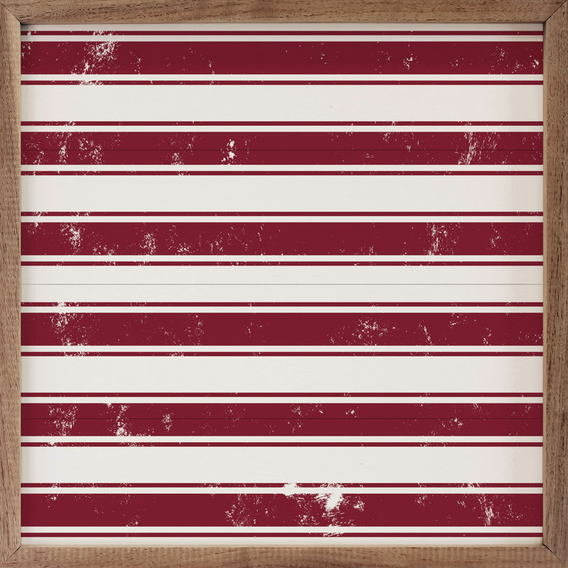 Pattern Red And White Stripes, 4'' H x 4'' W x 1" D