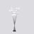 61.5" In 16-Light Acrylic Globe Aluminun Led Chrysanthe Chrome Metal Floor Lamp-435681771