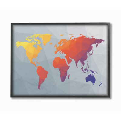 « polygon map world map », impression