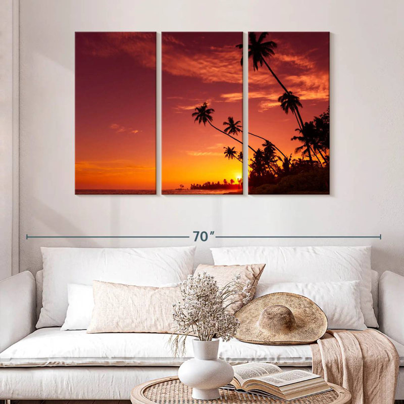 Gillard Jamaican Palm Beach Sunset, 32" H x 50" W