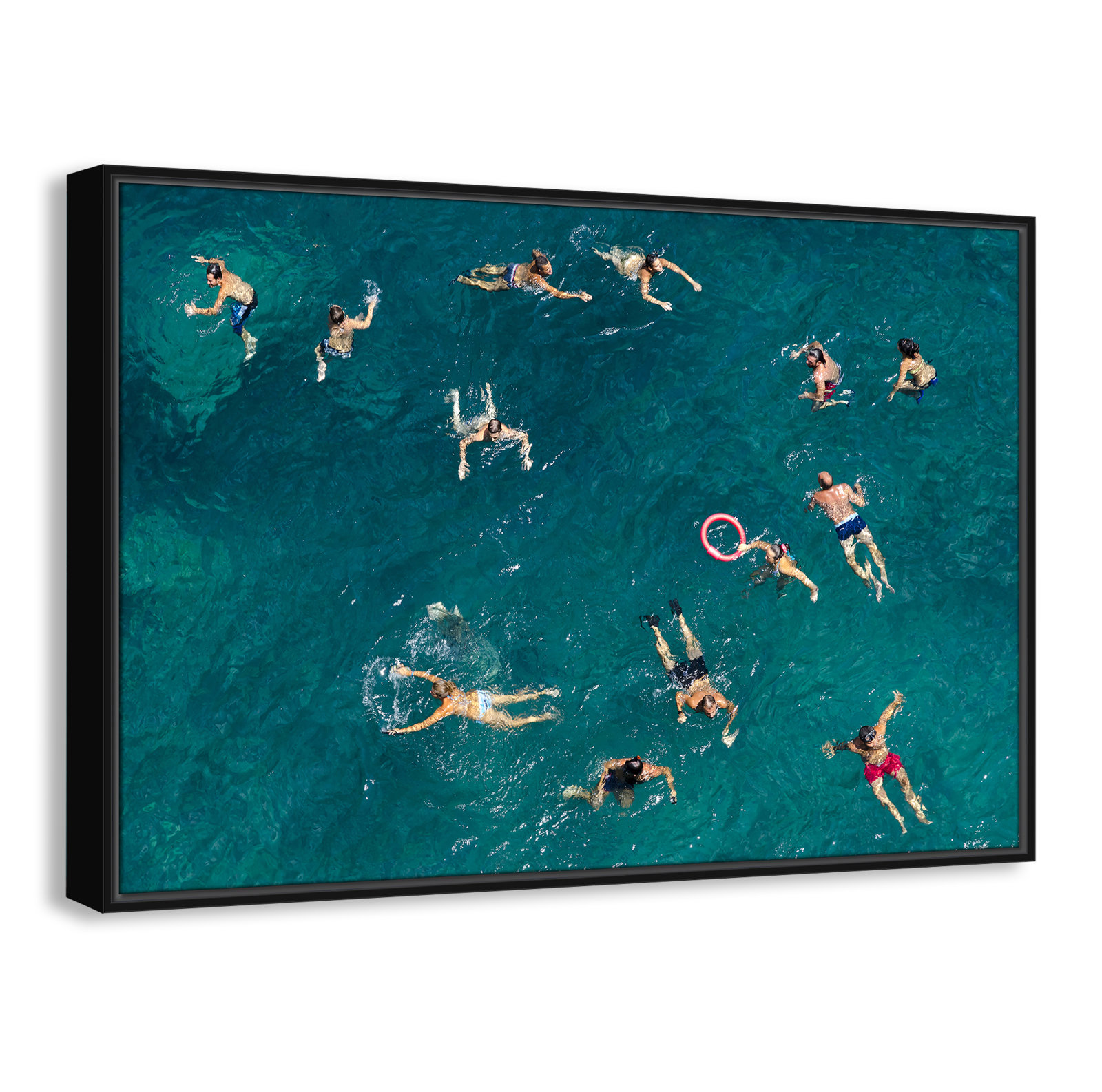 Norvell "Tonti" Print by Tonti, Black Framed Canvas, 25.5" H x 37.5" W x 2" D
