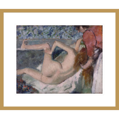 «After the Bath» par Edgar Degas, impression giclée sur cadre