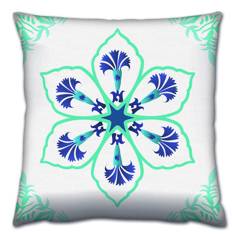 Coussin lavable de qualité supérieure, 17,0 x 17,0 pouces, 50% coton / 50% polyester, rembourrage en silicone, fermeture à glissière dissimulée | Doux, confortable et repassable | Parfait pour la décoration intérieure, le salon et la chambre à cou