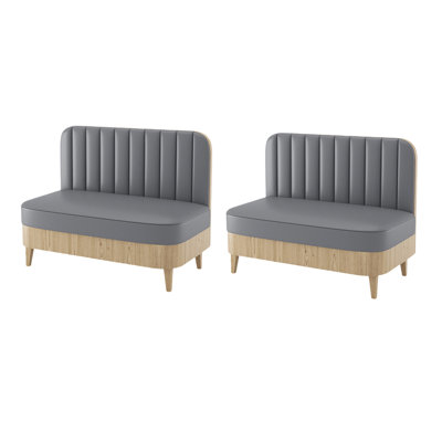 Banc rembourré en similicuir Casual