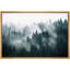 «Green Misty and Fog Forest Nature Landscape», reproduction d'art moderne sur toile encadrée-93629373-93629374