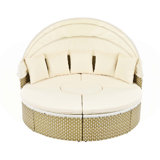 Versatile Outdoor Rattan Daybed with Multiple Functionalities for Relaxation