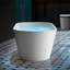 Baignoire autoportante contemporaine en résine de couleur unie matte en bois massif L 59 po x l 29-7 / 8 po Cove WOODBRIDGE