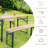 Picnic Table Bench Set of 3, Foldable Wooden Picnic Table with Benches, Outdoor Dining Table with Metal Frame, Picnic Folding Table for Patio, Lawn, Garden