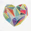 «Heart Graphic V» par Mareike Böhmer - Estampe numérique sur toile tendue avec châssis-20890861